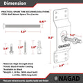 Wall Mount Spare Tire Holder Mount, Upgraded Spare Wheel Carrier, Spare Tire Mounting Bracket Rack for Enclosed Trailers, Cargo Race Box Trailers,