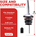 48 Pack Stainless Steel Bottle Pourers for Alcohol, Liquor, and Wine - Bar Accessories, Spouts for Bottles and Dispensers
