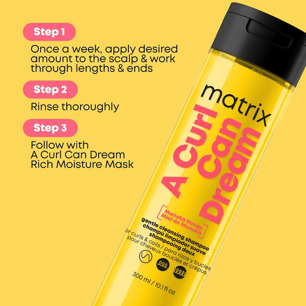Matrix a Curl Can Dream Deep Cleansing Shampoo for Curly & Coily Hair, Clarifying Shampoo, Preserves Curl Pattern, Removes Build Up, Silicone-Free
