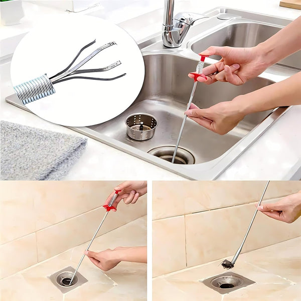 Drain Snake, Drain Clog Remover - Gutter Cleaning Tools Drain Cleaner for Toilet Sewer Shower Kitchen Bathroom Tub Clogged Drains Opener Cleaning