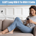 Super Fast Samsung Charger Type C 25W USB C Android Phone Charger Block 6.6Ft Black