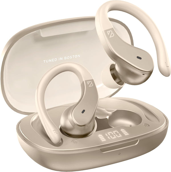 Back Bay Audio - Runner's Wireless Earbuds Bluetooth Headphones for Sports, Hook Over the Ear Buds, Deep Bass, Wrap Around Earphones with Earhooks