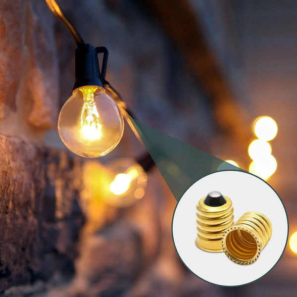10Pack E14 to E12 Pure Copper Light Bulb Adapter Converter | Rated 250V 75W, Heat Resistant 200℃, Superior Conductivity, Screw-In Install, for LED