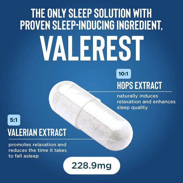 Relaxium Sleep Aid, Dietary Supplement, Non-Habit Forming, Supports Longer and Better Sleep, 60 Capsules, 30-Day Supply