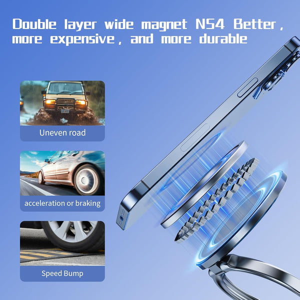 Vacuum Magnetic Phone Holder One-Handed Operation Foldable Adjustable Magnetic Phone Holder 360ÃÂ°Rotation for Car/Bathroom/Gym/Kitchen Multi-Scene