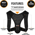 Posture Corrector for Men and Women, Upper Back Brace for Clavicle Support, Adjustable Back Straightener Belt and Providing Pain Relief from Neck,