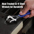 WORKPRO 6-Inch Adjustable Wrench, Cr-V Steel Wrench, Wide Jaw Black Oxide Wrench, Metric & SAE Scales, for Home, Garage, Workshop and DIY