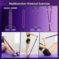 Upgrade Pedal Resistance Band, 4-Tube Elastic Sit Up Pull Rope for Men and Women,Pedal Puller for Strength Training,Foot Resistance Rope for