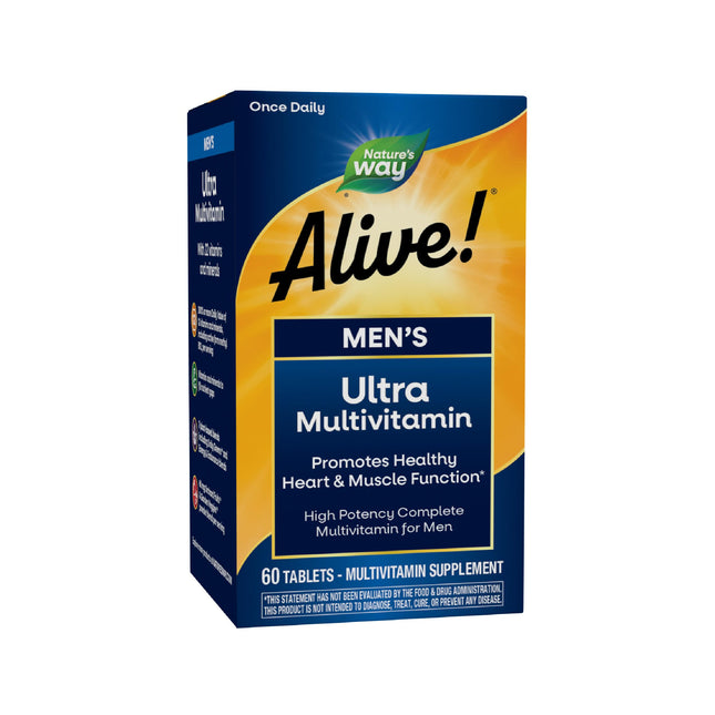Nature'S Way Alive! Men'S Daily Ultra Multivitamin, High Potency Formula, Promot