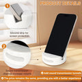 CHISELED ST DF SK Elegant and Versatile White Marble Phone Stand with Sound Amplified Output iPhone Phone Holder Function for Office Desk,Kitchen