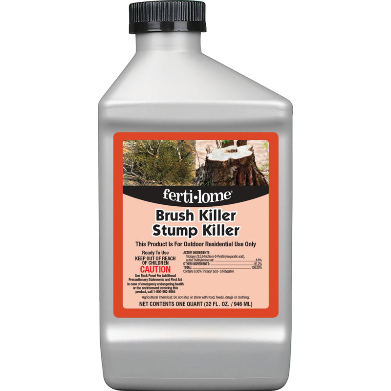 Fertilome (11485) Brush Killer & Stump Killer Woody Plant Control, 32 oz | Triclopyr ester concentrate - Controls woody plants, vines, stumps in