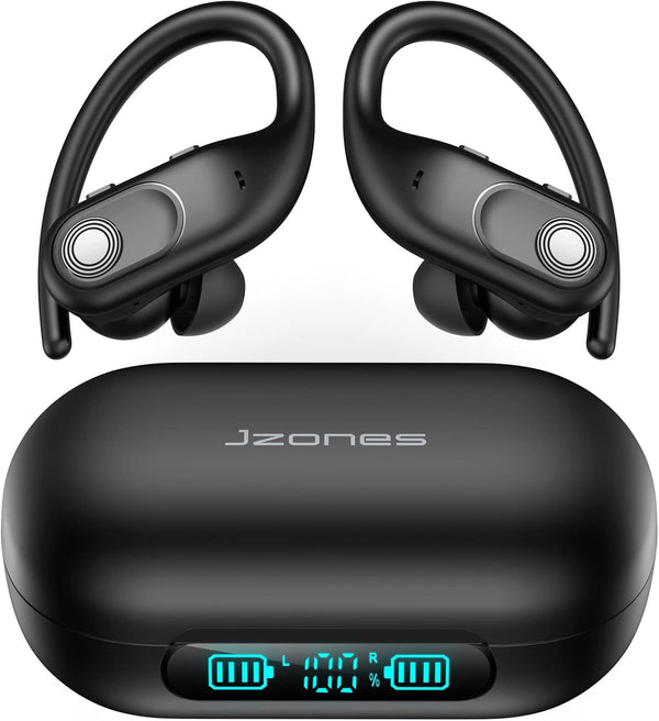 Wireless Earbuds Bluetooth Headphones 130Hrs Playtime with 2500Mah Wireless Charging Case LED Diaplay Hi-Fi Waterproof over Ear Earphones for