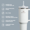 Stanley Quencher H2.0 Tumbler with Handle and Straw 30 Oz | Flowstate 3-Position Lid | Cup Holder Compatible for Travel | Insulated Stainless