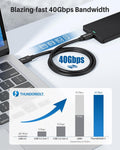 Cable Matters [Intel Certified] 40Gbps Thunderbolt 4 Cable, 3.3ft / 1m | Black, [8K@60Hz / 4K@240Hz, 240W Charging, 40Gbps Data Transfer],