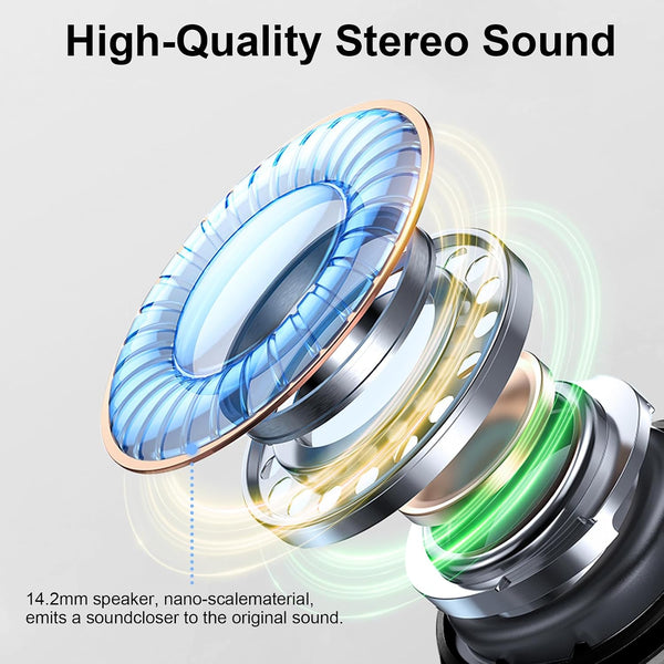 Wireless Earbuds, 2026 3D-Stereo Bluetooth 5.4 Headphones Deep Bass Ear Bud, 4 ENC Noise Cancelling Mic, 40+Hrs USB-C Earphones, IP-X7 Waterproof
