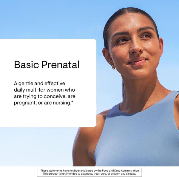 THORNE Basic Prenatal - Well-Researched Folate Multi for Pregnant and Nursing Women Includes 18 Vitamins and Minerals, plus Choline - 90 Capsules