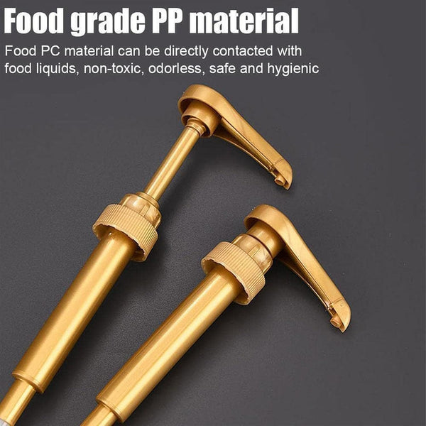 Syrup Pump Compatible with Torani, DaVinci and Skinny (Set of 2) - fits bottles (25.4 oz-750ml) (Gold)