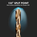 Cobalt Drill Bit Set, 13Pcs M35 High Speed Steel Jobber Length Drill Bit Kit for Hardened Metal, Stainless Steel, Cast Iron, Wood and Plastic,