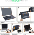 MOSISO Compatible with MacBook Air 13 inch Case M1 Chip 2021-2018 Release A2337 A2179 A1932, Plastic Hard Shell&Keyboard Cover&Screen Film&Storage