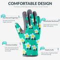 Baidast Gardening Gloves for Women, Breathable Leather Garden Gloves with Grip, Thorn Proof Work Gloves Women(medium)-green+yellow Medium (Pack of 1)