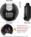 DELSWIN 4-Digit Disc Combination Lock Outdoor - Heavy Duty Combination Padlocks with Hardened Steel Shackle Weatherproof Combo Locks for