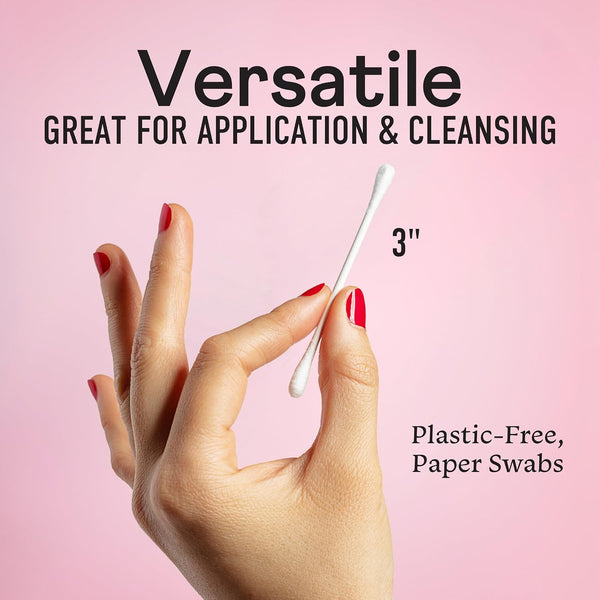 Swisspers Premium Cotton Swabs - Soft 100% Cotton Swabs with Paper Sticks for Beauty and Personal Care - Gentle Hygiene - 500 Count (Pack of 3)
