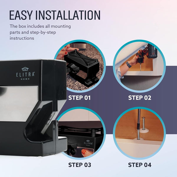 ELITRA HOME – Elitra 3-In-1 Under The Cabinet Electric Can Opener – Black