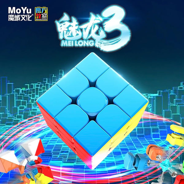 CFMOUR Speed Cube 3x3x3 - Moyu Meilong 3C, Stickerless Magic Cube | Fast Turning, Durable, Brain Teaser, Birthday Party Gift, Vivid Colour, 3D