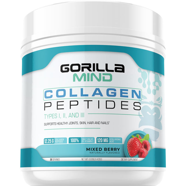 Gorilla Mind Collagen Peptides Powder - Joint & Bone Health/Great for Hair, Skin