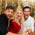 Amosfun HAPPY NEW YEAR Headband Tiara New Years Party Favors Gold Silver Black 12 Pieces