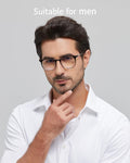 ANRRI Blue Light Blocking Glasses Anti Eye Strain Computer Glasses Filter UV400 Lightweight Frame Eyeglasses for Women Men A1 Tortoise Clear