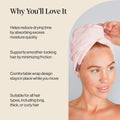 Kitsch Microfiber Hair Towel Wrap for Women - Pink Pink 1 Count