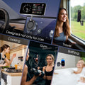 360° Rotatable Vacuum Magnetic Phone Holder, Foldable and Retractable Suction Cup Car Phone Mount for Car/Gym/Mirror/Smooth Surface, Compatible