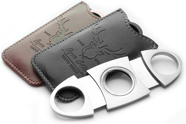 Black Stainless Steel Cigar Cutter Black Deer