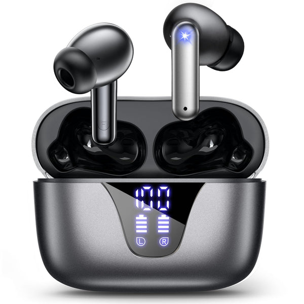 ZIUTY Wireless Earbuds, 2025 Bluetooth Headphones, 50Hrs Stereo Deep Bass Ear Buds with Power Display Charging Case, Buit in Mic, IPX5 Waterproof