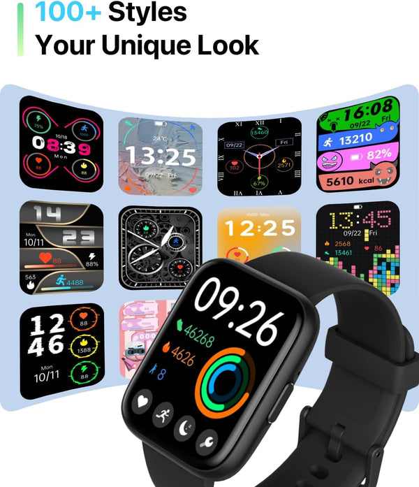 Smart Watches for Men - Activity Tracker for Android Ios with Calls,Fitness Tracker with 100+ Sport Modes, IP68 Waterproof, Heart Rate/Sleep