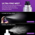Long Lasting Makeup Setting Spray Kit- 6.76 Fl oz Hydrating Matte Finish Mist Lightweight Face Make up Fixer +Travel Size Spray Bottle+Sponge Puff