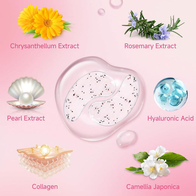 POSTA 20Pairs/40Pcs Collagen under Eye Patches, Glitter under Eye Mask for Dark 
