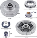 Adefol 3/8"-7T Clutch Drum Sprocket Rim Kit for Stihl MS361 MS440 MS461 MS460 044 046 Chainsaw, MS 440 Clutch Drum Kit with Worm Gear Needle