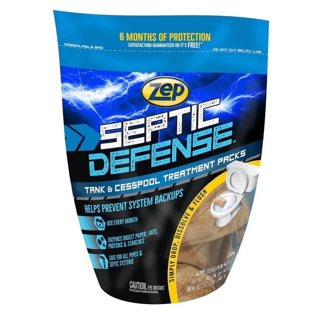 Zep Septic Defense System Treatment Dissolvable Packs - 6 Month Supply - ZSTP6 -