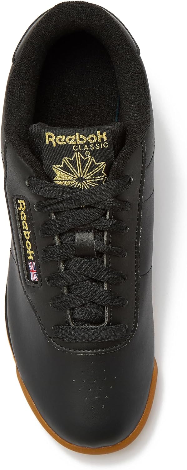 Reebok Princess Sneakers for Women, Comfortable Walking or Tennis Womens Shoes 9 Black/Gum