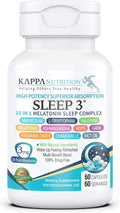 KAPPA NUTRITION Sleep 5, Sleep Aid, 5Mg of Melatonin, 60-Day Supply, Non-Habit Forming Vegan Capsules Natural Ingredients for Easier Bedtime,