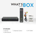IVIEW-3500STB III, ATSC Digital Converter Box with Recording and Media Player, Analog to Digital, QAM Tuner, Channel 3/4, HDMI, A/V, USB, Learning