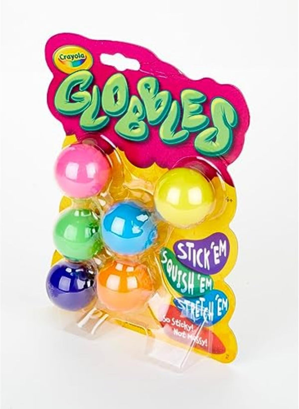 Crayola Globbles Fidget Toy (6ct), Easter Egg Toy & Essential Basket Stuffer, Sticky Stress Ball for Adults & Kids, Squishy Balls, Calming Sensory