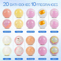 Bath Bombs 20 PCS Set, Organic Bath Bombs with Natural and Safe Essential Oil, Handmade Rich Bubble for Skin Moisturizing, Present for Her/Him,