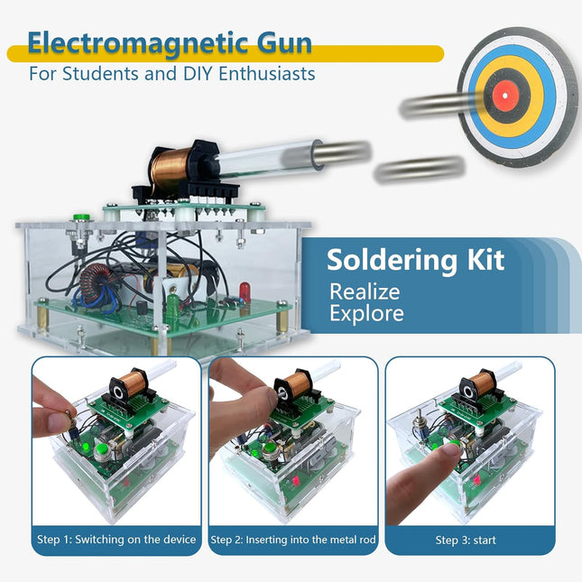 Soldering Practice Kits Electromagnetic Emitter DIY Soldering Project Electronic Kits Mini Voltage Converter Module Suit