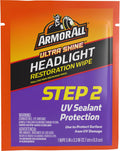 Armor All Car Headlights Cleaner Wipes , Cleaning Wipes for Headlights for Cars, Trucks, Mortocycles, 6 Wipes