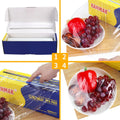 KAMMAK Plastic Wrap with Slide Cutter - 12 Inch Food Service Cling Film Roll - Clear Refillable Stretch Film - 1000 SQ FT Wrap - Bulk Quick Cut