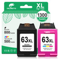 COLORETTO Remanufactured Printer Ink Cartridge Replacement for HP 63XL to use with Envy 4520 4516 Officejet 5255 5258 DeskJet 1112 3632 3639 1112
