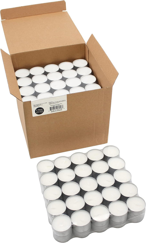 Stonebriar Unscented Long Burning White Tealight Candles, Bulk Pack, 6-7 Hour Burn Time, Smokeless Tealights for Parties, Weddings, Home, 200